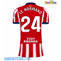 Camisa de time de futebol Atletico Madrid Robin Le Normand #24 Replicas 1º Equipamento Feminina 2026-27 Manga Curta